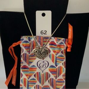 Brighton Heart Necklace Silver  Filigree 62